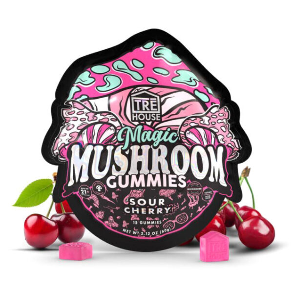 TREHouse Sour Cherry Mushroom Gummies