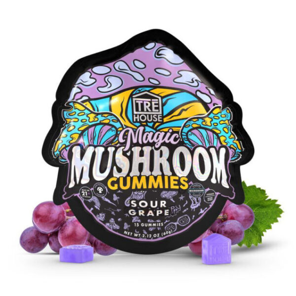 TREHouse Sour Grape Mushroom Gummies