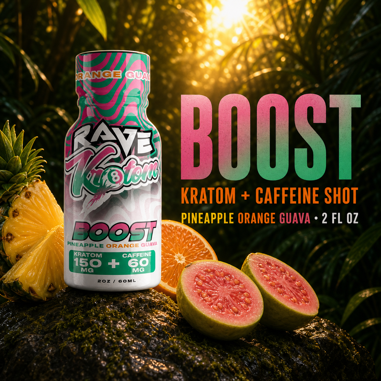 RAVE Kratom BOOST shot hero photo