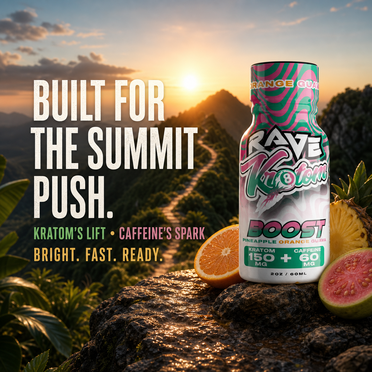 RAVE Kratom BOOST shot story