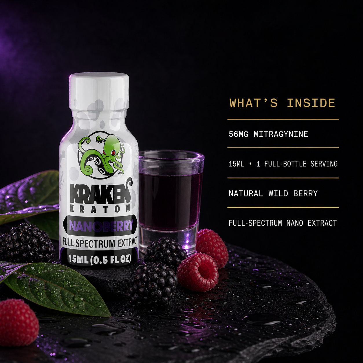 Kraken Kratom NanoBerry Nano Kratom Extract Facts