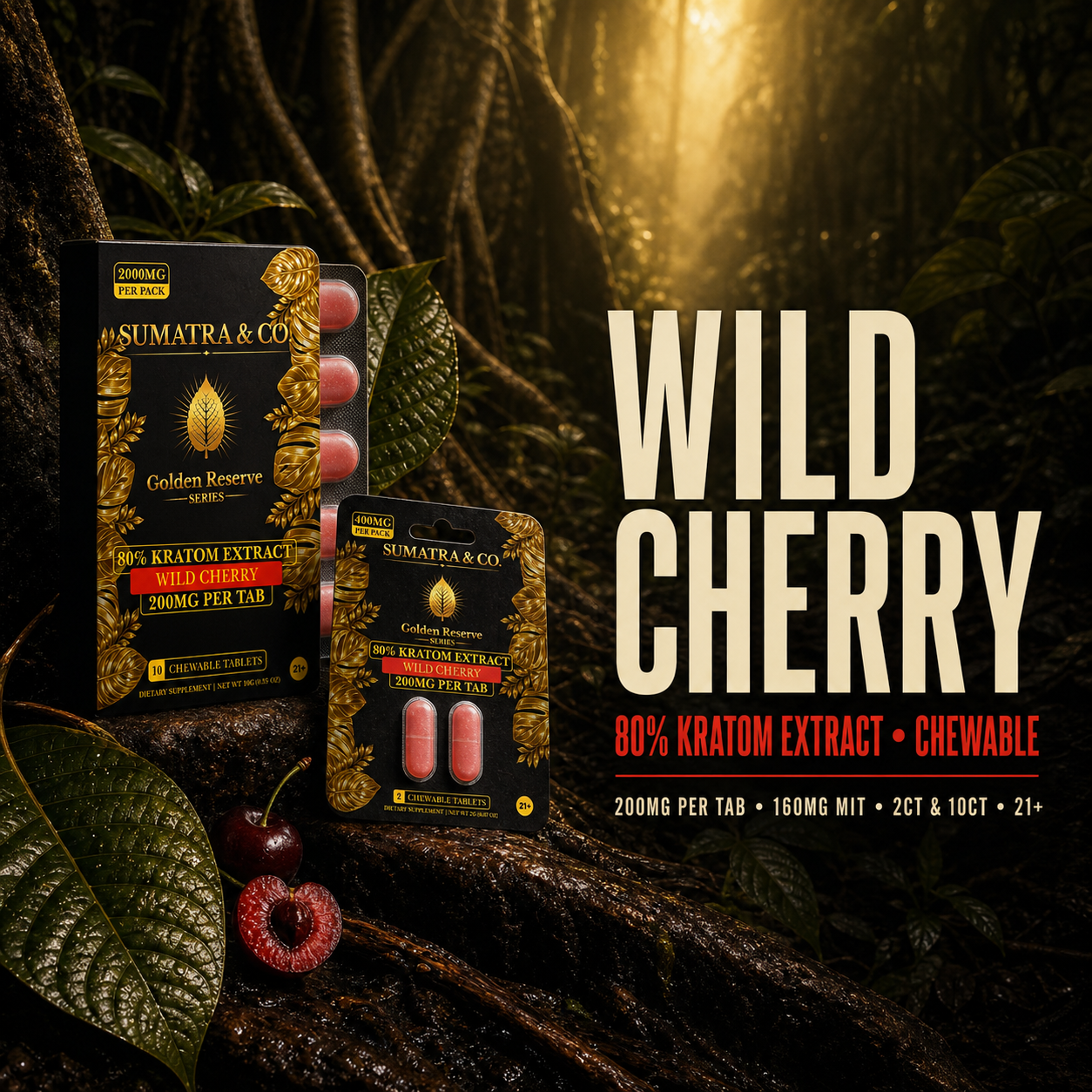 Sumatra & Co Golden Reserve Wild Cherry Tabs