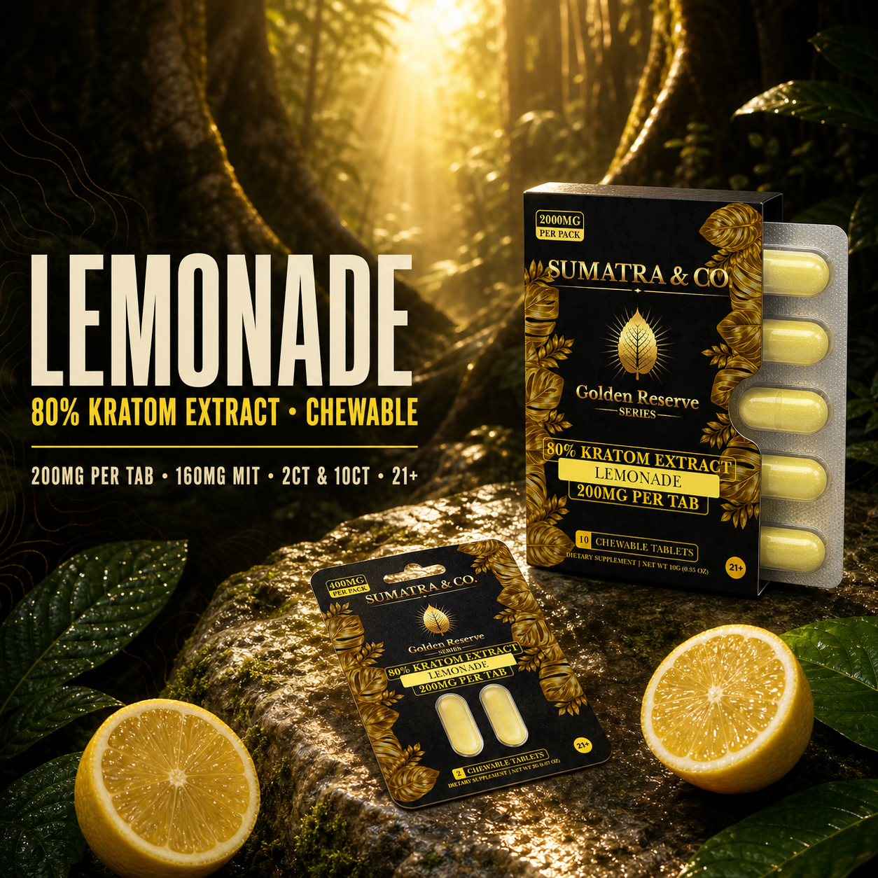 Sumatra & Co Golden Reserve Lemonade Tabs